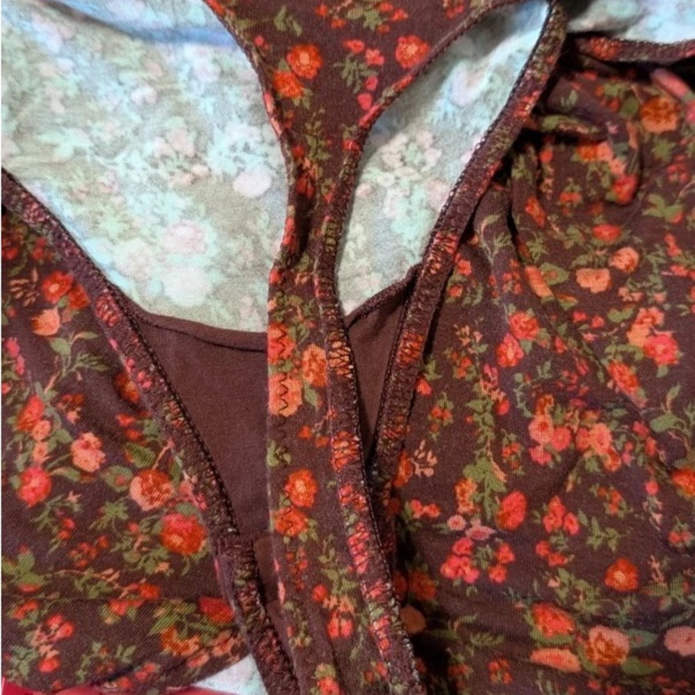 Free People Red Floral Long-Sleeve Blouse - Picture 5 of 5